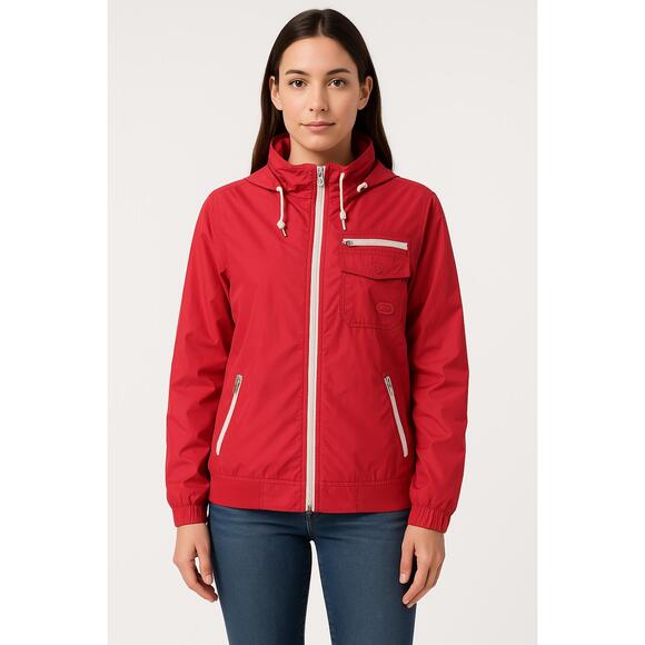 Jackets & Blazers - Ecko Unlimited Womens Red Front Zipper Multiple Pockets Windbreaker Jacket M